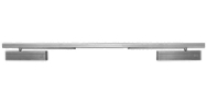 Slide channel arm with integrated door coordinator for double leaf