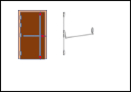 Push Bar Panic Device with panic latch & bolt - 3 point (for increased security)