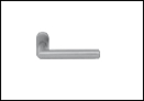 Fire rated Lever handle with L shape with Narrow style oval roses