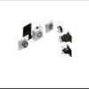 Electro magnetic hold open with swiveling base plate