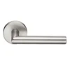 Fire rated Lever handle with L shape with round roses