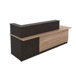 Reflection L-Shaped 8FT Linear -Riviera Oak & Greystone Dark