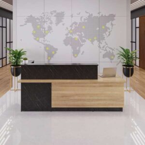 Reflection L-Shaped-Riviera Oak & Greystone Dark