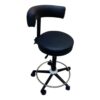 Lab Stool With Hi Base Pedestal -Black
