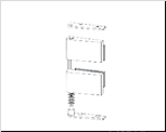 Frameless Glass door Corner Hinge LH