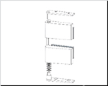 Frameless Glass door Corner Hinge RH