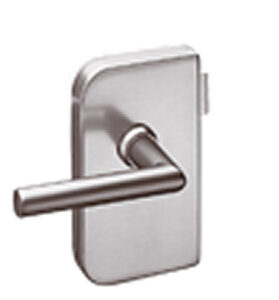 Locks for frameless 8-10 mm thick toughned glass doors with strike box and lever handle
